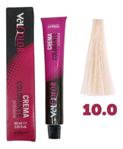 Tinte Valcolor 10.0 Rubio Platino De 60ml + Agua