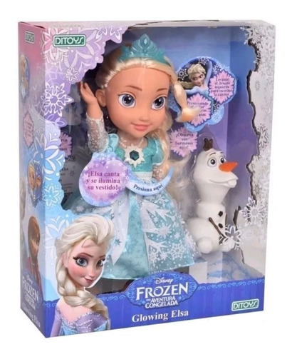 Muñeca Glowing Elsa Frozen Canta Se Ilumina Original Ditoys
