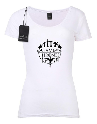 Remera Dama Game Of Thrones Dibujo Art Logo - Psgt4