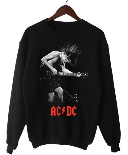 Buzo Ac/dc Angus Young Rock Frisa Invisible Algodón