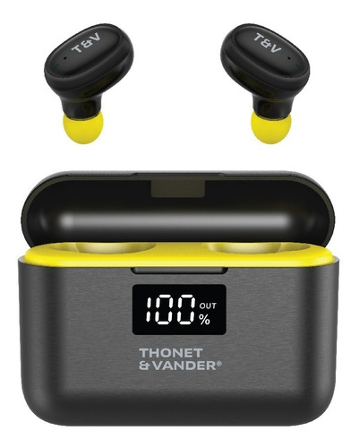 Auriculares in-ear inalámbricos Thonet And Vander Bohne Topp negro con luz LED