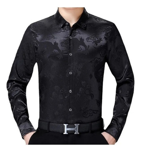 Camisas De Vestir For Hombre De Seda Roja Vino Camisas