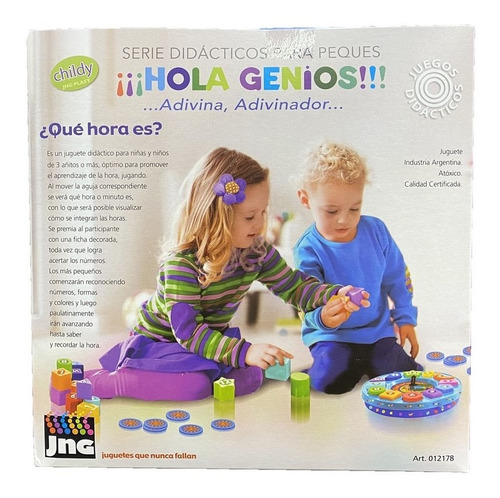 Juego Didactico Hola Genios Que Hora Es Lny 12178 Loonytoys