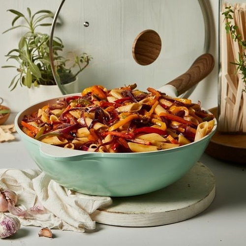 Wok 32cm Antiadherente Línea Acqua - Maestro De Cocina