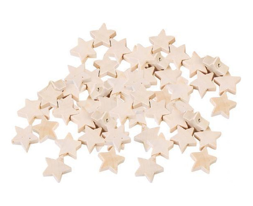 10 Paquete De 50 De Natural Con Forma De Estrella Sin