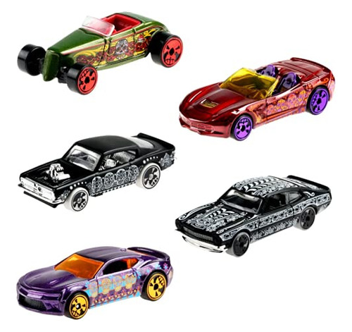 Hot Wheels Juego De 5 Fundas Para Vehículo Del Día De Los.