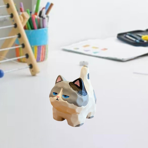 3 Estatua De Gato, Figuras De 4,8 Cm X 3,3 Cm X 4,6 Cm