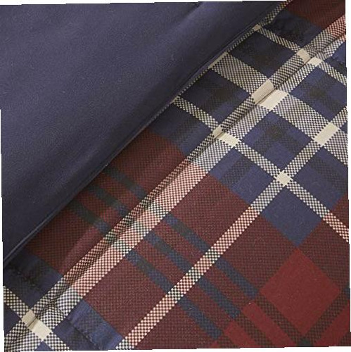 Madison Park Essentials Basi10-0398 Comforter Mini Set, Red Color Granate