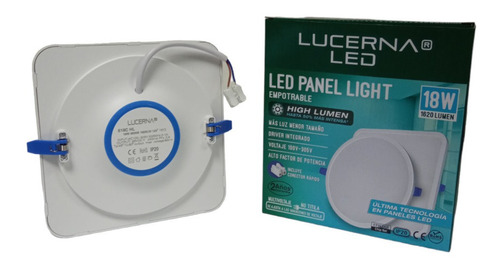 Lampara Led 18w Cuadrada Para Embutir High Lumen Lucerna