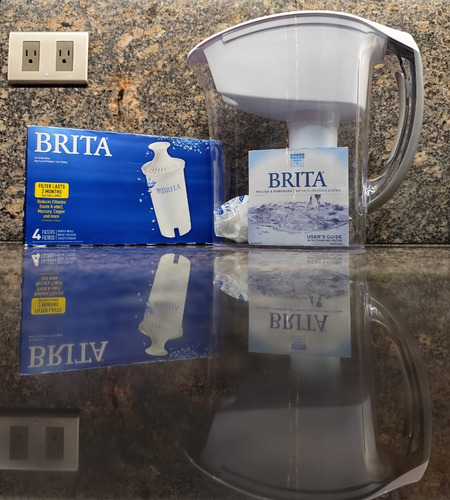 Jarra Filtro Brita Delgada Indicador Electronico + 5 Filtros