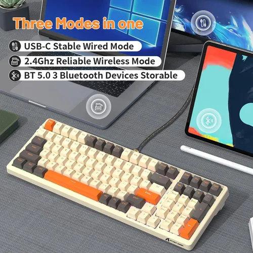 Tiburón De Ataque De Ataque K98 96% Teclado De Juego Mecánic