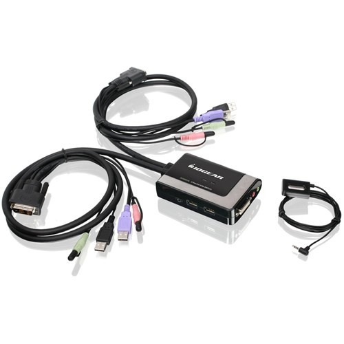 Iogear Miniview Kvm Dvi-d Switch Con Audio Y Micrófono