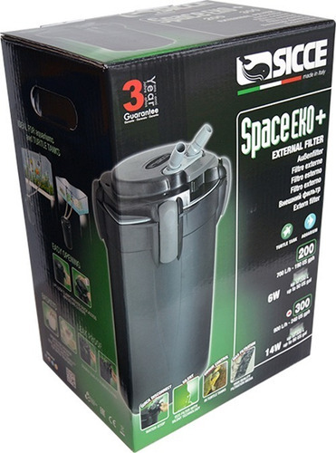 Sicce Space Eko + 300 Filtro Externo Botellon 900l/h Acuario