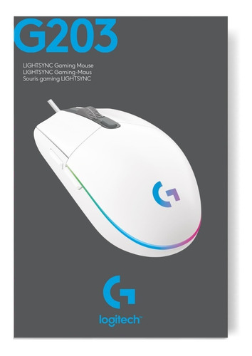 Mouse Gamer Logitech G203 New Rgb Lightsync White