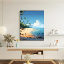 Comprar Quadro Decorativo Grande Sala Quarto 90x60 Ilha Deserta