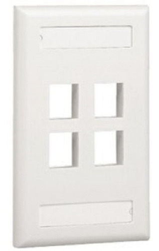 Placa Para Pared Panduit Nk4fwhy De 4 Puertos Abs