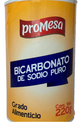 Bicarbonato De Sodio Promesa Grado Alimenticio Bote 220g