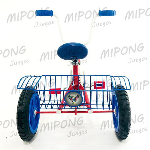Imagen 3 de 8 de Triciclos Infantiles Ruedas Macizas Azules 575