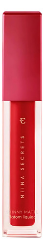 Batom Matte Niina Secrets Vermelho Hibisco 5ml - Original