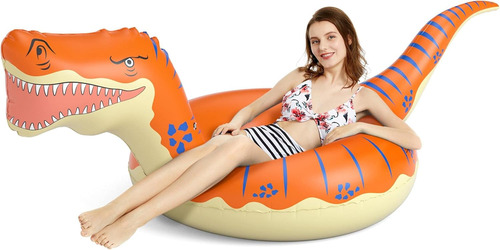 Jasonwell Tubo Flotador Inflable De Dinosaurio Para Ninos...
