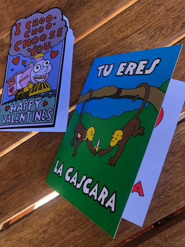 Imagen 2 de 6 de Tarjeta Cascara Banana + Choo Choo Tarjeta San Valentín