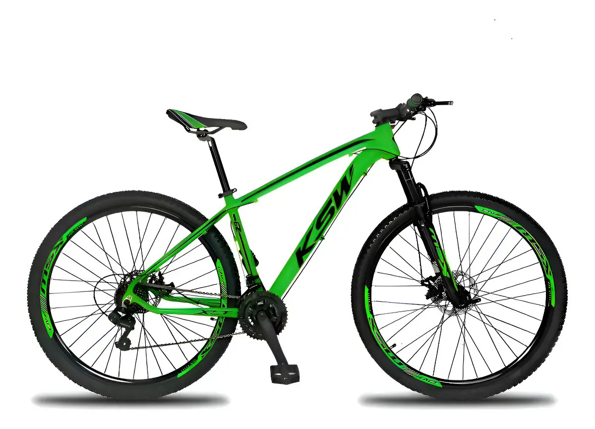 Bicicleta Aro 29 Ksw 24m Verde 15 Verde/preto