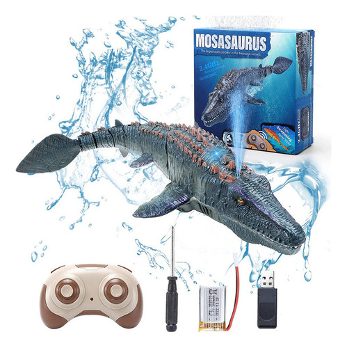 Brinquedo De Dinossauro Rc Mosasaurus Com Controle Remoto De