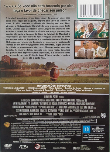 Somos Marshall Dvd Matthew Mcconaughey Fox Ian Mcshane