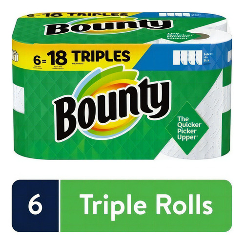 Bounty - Toallas De Papel 6 Rollos Triples