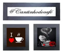 Comprar Quadro Decorativo Cozinha Cantinho Café Padaria Copa Kit Cu002F3