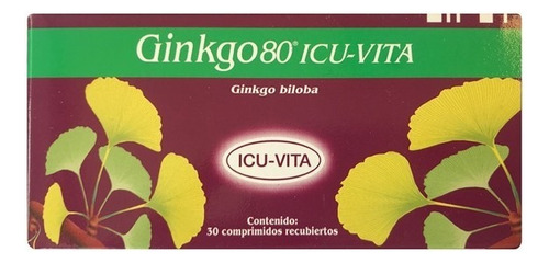 Ginkgo Biloba 80mg X 30 Comprimidos - Icu Vita®