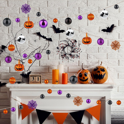 Conjunto De 61 Adornos Inastillables De Halloween Para Árbol