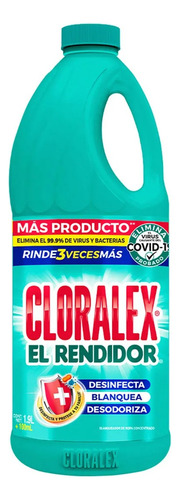 Blanqueador Liquido Cloralex Rendidor 1.9lt + 100ml