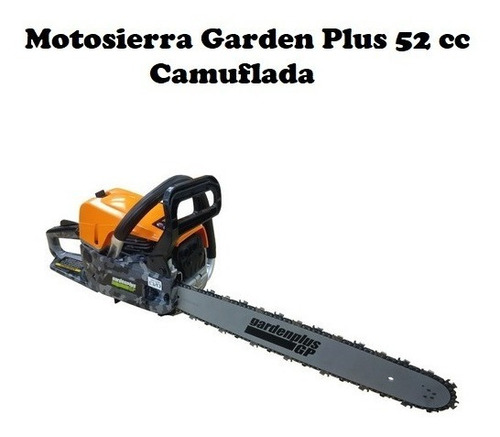 Imagen 3 de 5 de Motosierra 52 Cc Camuflada Garden Plus By Lusqtoff