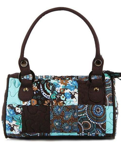 Bolsa Feminina Bridgette Floral Em Patchwork Giulianna Fiori Cor Ivy Desenho Do Tecido Florido