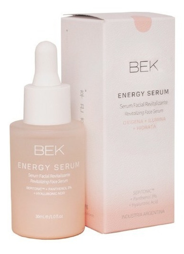 Bek Energy Serum Facial Revitalizante Oxigena Hidrata 30ml