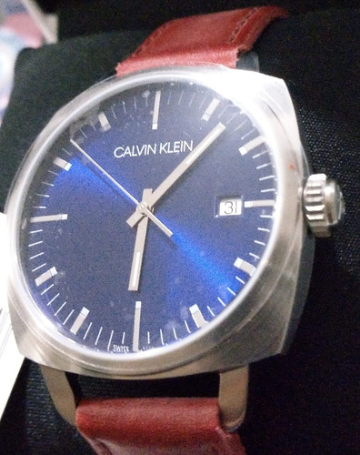 Reloj Calvin Klein Fraternity Swiss Made A Meses S/intereses Rojo Acero Inoxidable Azul (Usado)