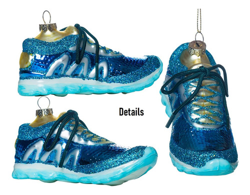 Zapatillas Para Correr De Vidrio Con Adornos Navideños, Paqu