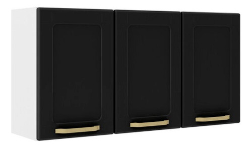 Gabinete Superior De Cocina 105cm Bertolini En Acero Negro