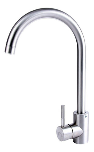 Grifo de cocina monocomando Neró Vieste MST-31111 acero inoxidable acabado pulido brillante