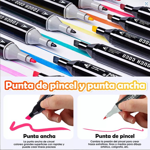 Paquete De Plumones A Base De Alcohol Doble Punta 48 Piezas Midnight Black