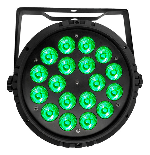 Kit 8 Canhão Refletor Par 64 18 Led Cree 12w Rgbw Dmx Slim