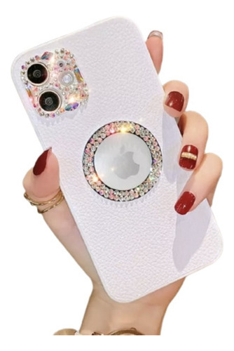 Carcasa Cuero De Lujo Diamantes Para Iphone13/13pro/13promax