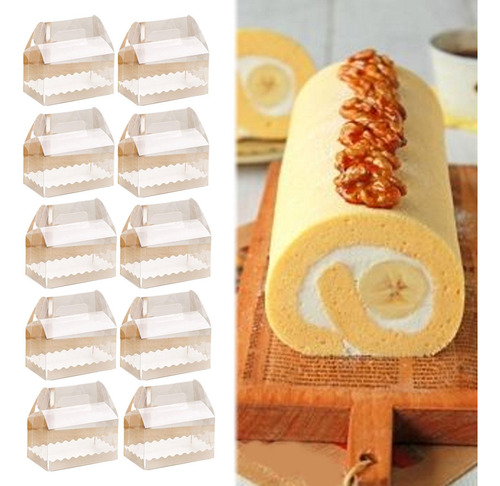 10 Cajas Para Tartas Con Asa, Cajas Transparentes Para , M