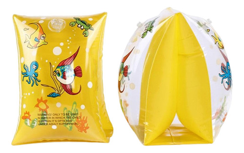 3 Juego De Brazaletes Hinchables Para Grandes Y 3 Piezas