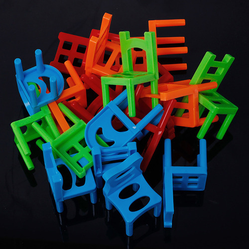 Juego De Apilar Sillas De Bricolaje, Colorida Mesa Apilable
