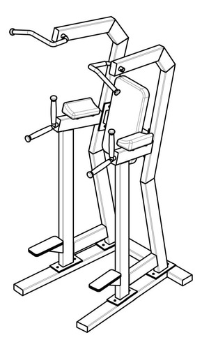 Plano Maquina De Gym.paralela De Dominadas,abdominales Fondo