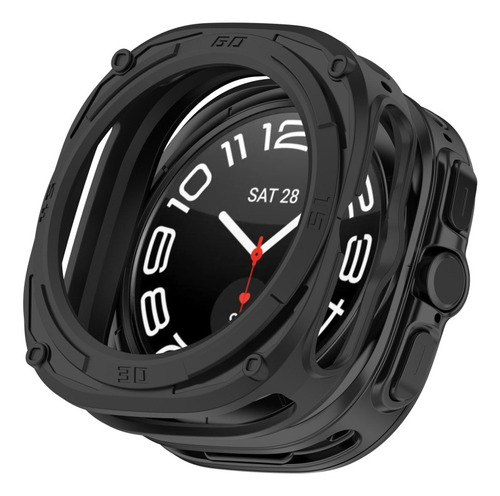 Compatible Funda De Reloj De Tpu Negra Para Samsung Galaxy