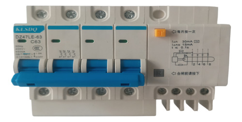 Ddr Disjuntor Diferencial Residual 4 Polos 30 Ma
