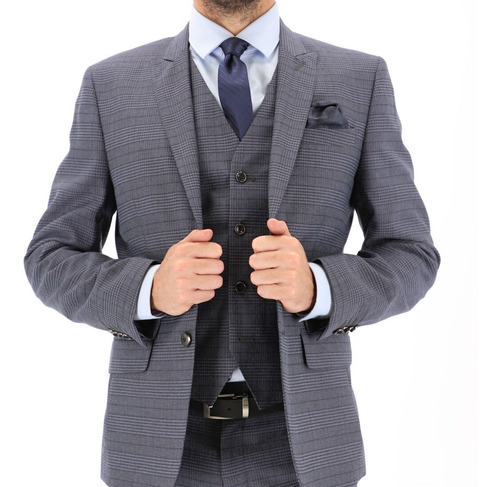 Imagen 4 de 7 de Trajes Slim Fit Con Chaleco